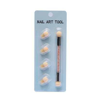

〖Follure〗Set Glitter Powder Picking Dotting Gradient Pen Brush 6Sponge Nail Art Tools