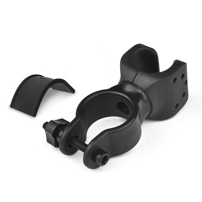 

1-Bicycle Front Light Bracket Clamp Mount Holder For Flashlight 360°Rotation