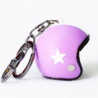 

Creative Motorcycle Safety Helmets Car Auto five-star Keychain Pendant Classic Keyring Keyfob Casque Holder Car Accessories