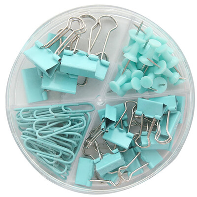 

Various Mixed Stationery Set Home Office Paper Clips Ball Pins Push Pins
