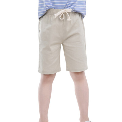 

Kids Boys Girls Short Pants Children Summer Cotton And Linen Beach Style Casual Pants 3-11T