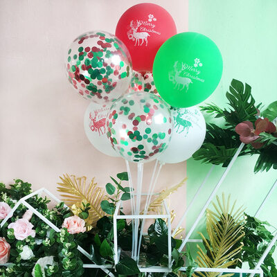 

12 Latex Confetti Helium Balloons Set Wedding Birthday Party Christmas Decor