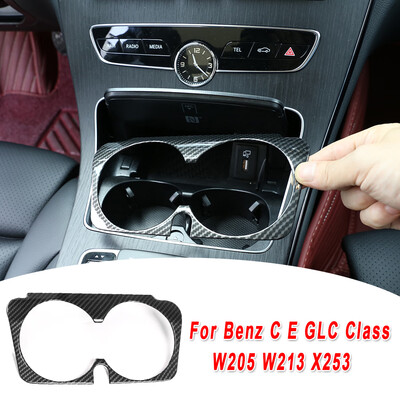 

ABS Black For Mercedes-Benz C E GLC Grade W205 W213 X253 Water Cup Holder Cover