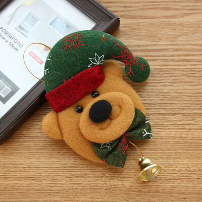 

Tailored Christmas Tree Hanging Bear Santa Bells Decor Xmas Party Ornament Decor