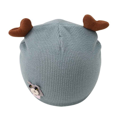 

Casual Fashion Newborn Baby Soft Cartoon Hat Kid Toddler Cute Antlers Cap Infant Gift