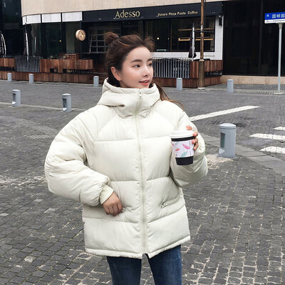 

New Women Plain Fashionable Cotton Quilted Zipper Jacket Plus Size Warm Winter Hooded Down Coat Hot