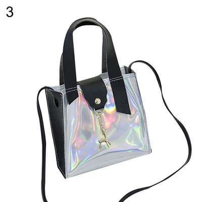 

Fashion Women Deer Pendant Holographic Laser Small Tote Shoulder Crossbody Bag