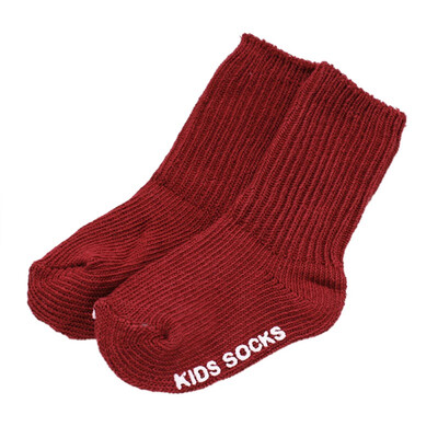 

Alphabet Thickened Wool Baby Socks Fashion Solid Middle Tube Socks Children Non-Slip New Warm Sock