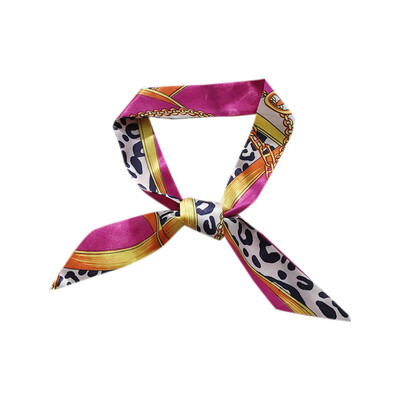 

Scarf Women Korean Autumn Stylish Silk Scarf Small Ribbon Colorful Elegant All-match Concise Printed Personality Neckerchief