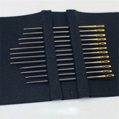 

Hot 12PCS Set Knitting Needles One Second Self Threading Needles Hand Sewing Needles Home Household Tools