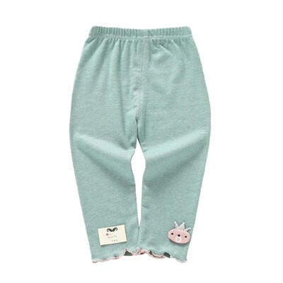 

Newborn Baby Girls Clothes Autumn Pants Cotton Leggings Elastic Waist Cartoon Animal Design Toddler Bottom