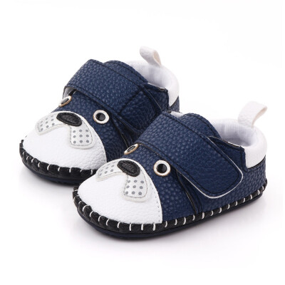 

Autumn Baby Boy Pu Crib Shoes Autumn Baby Boys Girls Anti-Slip Cartoon Print Walking Shoes Toddler Soft Soled Sneakers