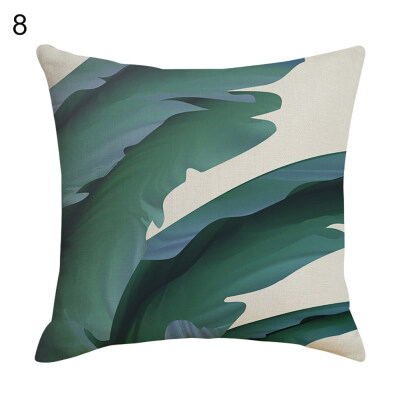 

Fresh Leaves Linen Pillow Case Cushion Cover Sofa Bed Car Cafe Office Decoration