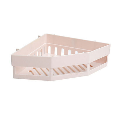

Bathroom Tripod Punch-free Wall-mounted Corner Seamless Organizer Shampoo Soap Toothbrush Wash Shelf