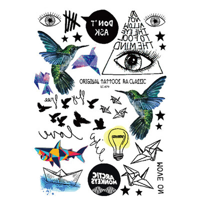

〖Follure〗Men Gentleman Feather Fake Tattoo Tattoos Temporary Tattoos Waterproof Sticker