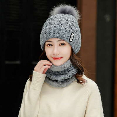 

Hat women autumn&winter Korean version of the sweet wind cute plus thick fashion warm wool hat wind-proof knitted hat