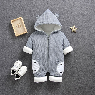 

2108 New Baby rompers Overalls Clothes Winter Boy Girl Garment Thicken Warm Pure Cotton Outerwear coat jacket kids Snow Wear
