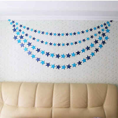 

4M Star Paper Garlands Bunting Home Wedding Party Banner Hanging Xmas Decoration