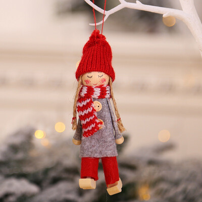 

Santa Claus Pendant Cute Christmas Knitted Doll Festival Household Decoration Lovely Christmas Gift For Children