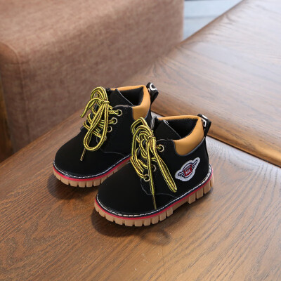 

kids winter Fashion Child Leather Snow Boots For Girls Boys Warm Martin Boots Shoes Casual Plush Child Baby Toddler Shoe