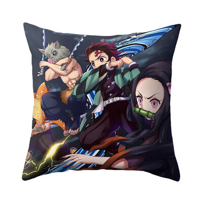 

redCherry Anime Demon Slayer Kimetsu no Yaiba Square Throw Pillow Case Cushion Cover