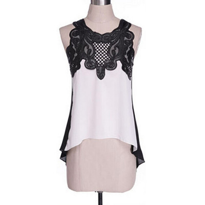 

Women Blouse Casual Sleeveless Chiffon Blouse Shirt Summer Tops