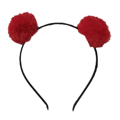 

Sweet Girls Beautiful Hairband Headpieces Rabbit Eears Plush Ball Hair Head Hoop Kids Hair Accessories Baby Tiara for Children