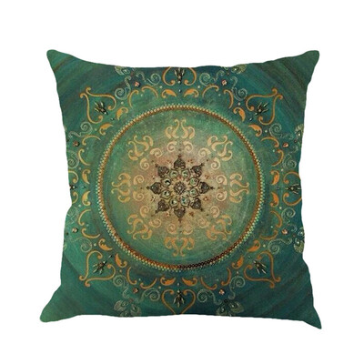 

〖Follure〗Geometry Painting Linen Cushion Cover Throw Pillow Case Sofa Home Decor A
