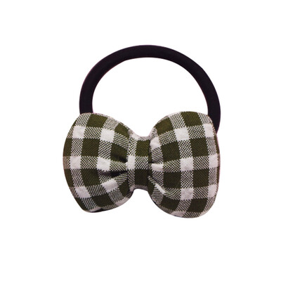 

Girls Headbands Plaid Pattern Bowknot Design Elastic Hair Accessory Band Rope Ponytail Holder Headbands