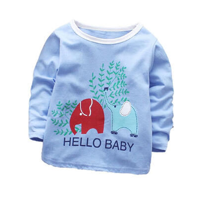 

Casual Boys Girls Autumn Spring Cartoon Cotton T-shirt Children Clothes Baby Long Sleeve Tops Tees Blouse