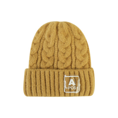 

New woolen hat with transparent markings&twists for women in autumn&winter