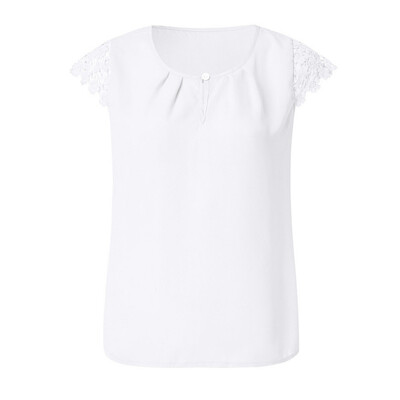 

Lace Chiffon Blouses Women 2019 Hollow Out Sexy Tops Femme Solid Casual Office Shirts Femme Blousas V Neck Streetwear
