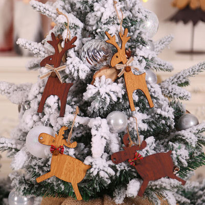 

Christmas Wooden Elk Ornaments Christmas Decoration Hanging Ornaments Childrens Gifts For Home Shopping Malls Festive Pendant