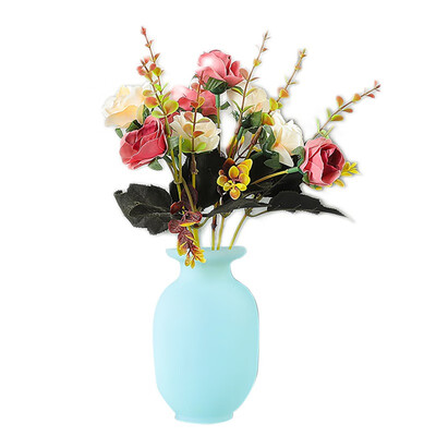 

Wall Mounted Silicone Vase with Suction Cups Easy Install Floret Bottle Decorative Decoration Punch Free Hanging Wall Art Decor