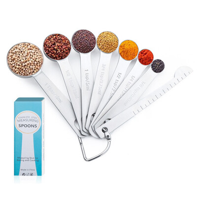 

8-piece stainless steel baking measuring spoon with scale seasoning spoon set