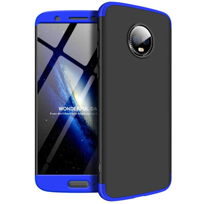 

MOONCASE Moto G6 three-section all-inclusive shield - black blue