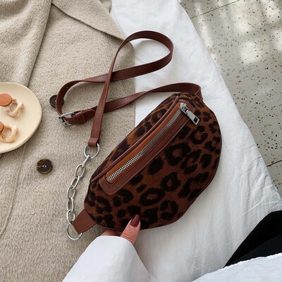 

Tailored Women Fashion Zipper Bags Leopard Leather Shoulder Bags Crossbody Bag Chest Bag