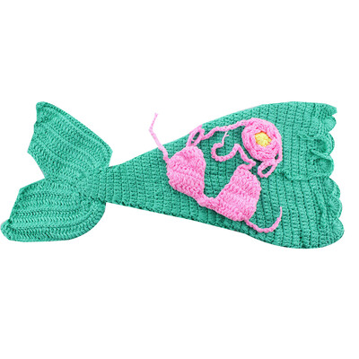 

Lovely Little fish tail Shape Handmade Crochet Knitted Photo Photography Prop Tail Romper Outfits