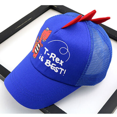 

Male Female Primary Cecondary School Students Outdoor Activities Small Dinosaur Pattern Sunshade Breathable Mesh Cap Sun Hat