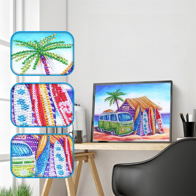 

Gobestart Full Drill Special Shaped Diamond Painting DIY 5D Drill Cross Stitch Kits Crysta