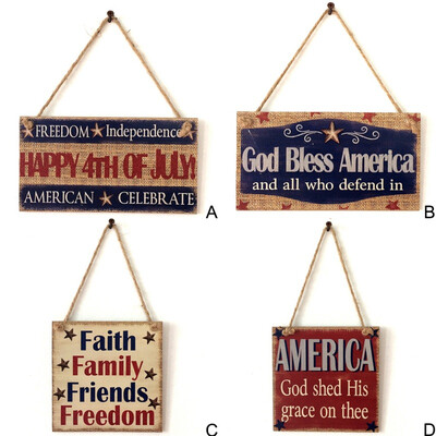 

July 4th American Independence Day Decorative Hanging Plate Living Room Wall American Decorative Hanging Plate