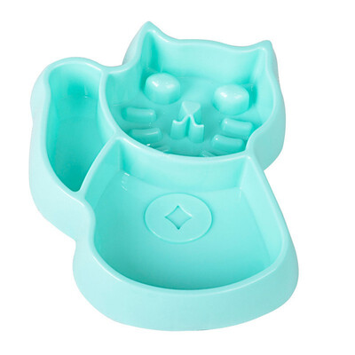

Cute Cat Shape Pet Food Bowls Anti-Skid Pet Bowls Plastic Cat Puppy Water Bowls Durable Dog Cat Feeders