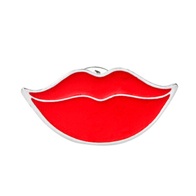 

Pins Brooch Pins Sexy Red Lip Collar Enamel Letter Red Hand Design Charm Shirt High Quality Eye