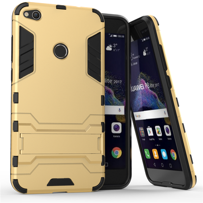 

Goowiiz Phone Case For Huawei P10P10 PlusP10 LiteP8 Lite 2017Honor 8 Lite Armor PCTPU Silicone Hard Bracket Double Protection