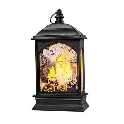 

2019 Halloween Vintage Pumpkin Castle Light Lamp Party Hanging Decor LED Lantern Party Supplies Hanging Lantern Water Sequin