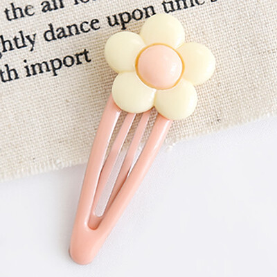 

Baby Hir Clip Girls Japanese Style Side Hair Clip Hollow Flower Geometric Water Drop Shape Colored Printed Girl Hair Clip