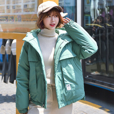 

Tailored Womens Winter Long Sleeve Stand Zipper Pocket Button Hooded Down Jacket Tops