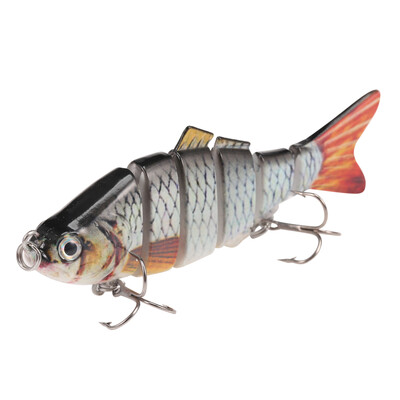 

A FISH LURE Artificial Hard Fishing Lure 6 Segments Bait with Hooks