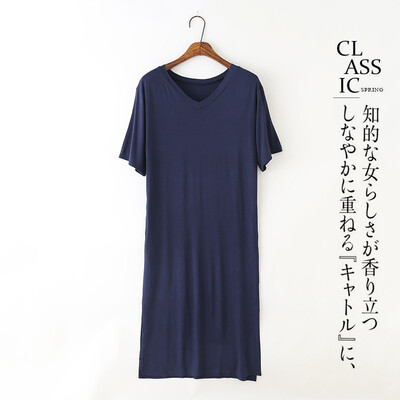 

Women Nightgowns Summer Sleepwear Night Dresses Short Sleeve modal beauty back dresses women Loose Nightdress Home Clothes