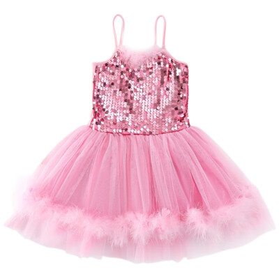 

Children Kids Girls Dance dress Fashion Concise Ballet Costume Chiffon Sequin Decoration Sports Dancing Dress clothes